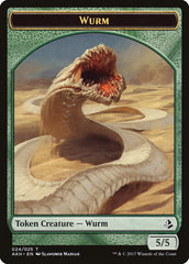 Unwavering Initiate // Wurm Double-Sided Token [Amonkhet Tokens] | Good Games Cannington