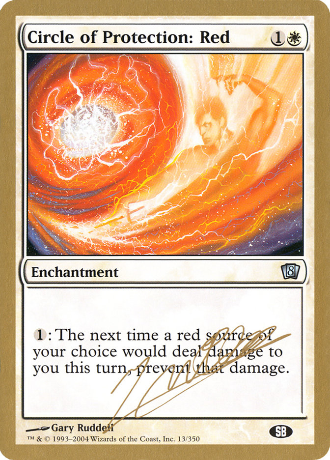 Circle of Protection: Red (Julien Nuijten) (SB) [World Championship Decks 2004] | Good Games Cannington