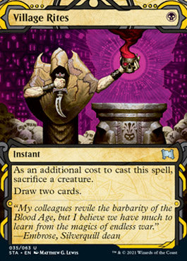 Village Rites (Foil Etched) [Strixhaven: School of Mages Mystical Archive] | Good Games Cannington