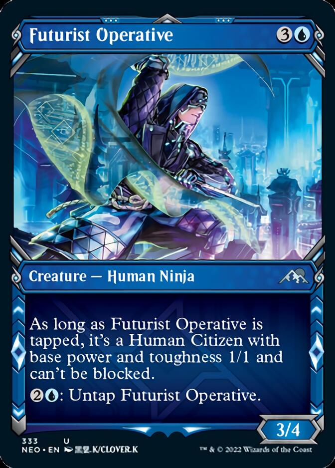 Futurist Operative (Showcase Ninja) [Kamigawa: Neon Dynasty] | Good Games Cannington