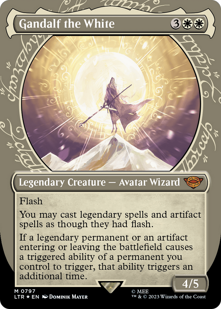 Gandalf the White (Showcase) (Surge Foil) [The Lord of the Rings: Tales of Middle-Earth] | Good Games Cannington