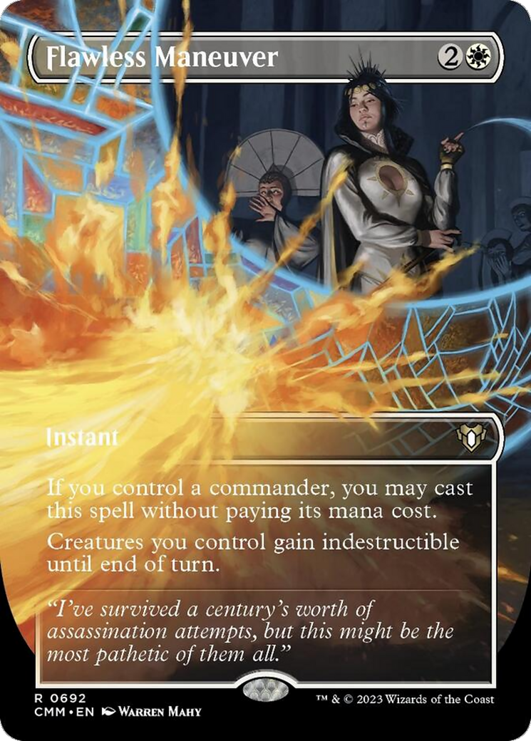 Flawless Maneuver (Borderless Alternate Art) [Commander Masters] | Good Games Cannington