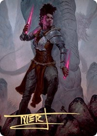Kaya the Inexorable Art Card (Gold-Stamped Signature) [Kaldheim Art Series] | Good Games Cannington