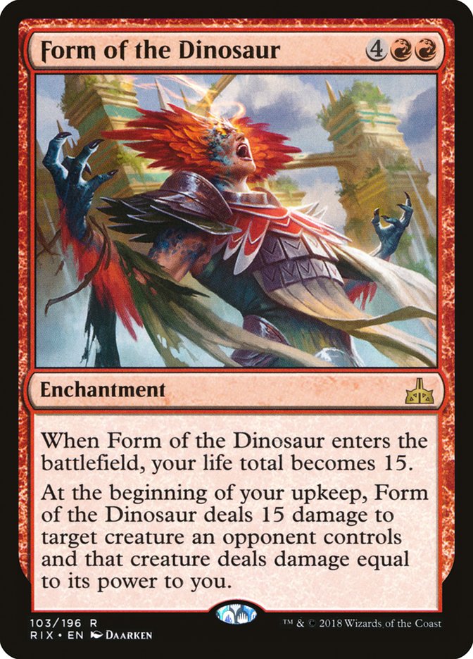 Form of the Dinosaur 103/196 (Rivals of Ixalan)  | Good Games Cannington