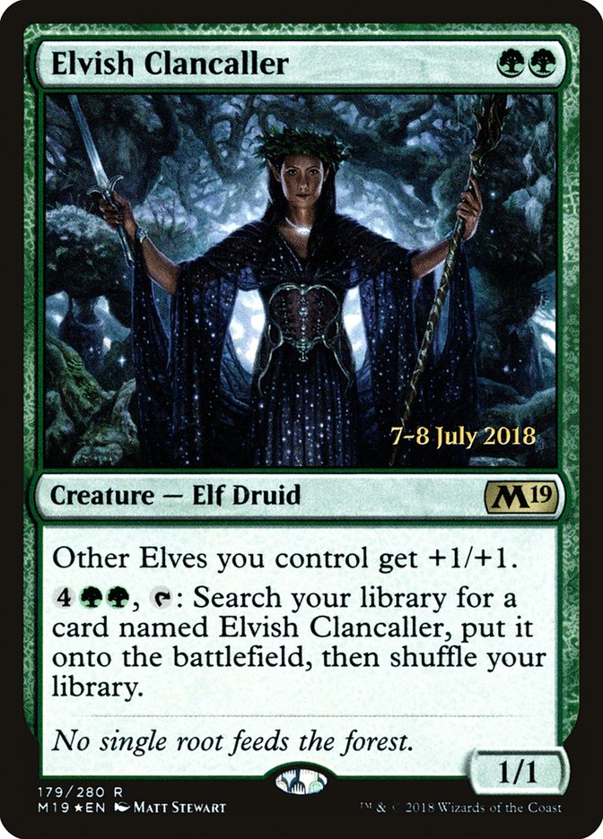 Elvish Clancaller [Core Set 2019 Prerelease Promos] | Good Games Cannington
