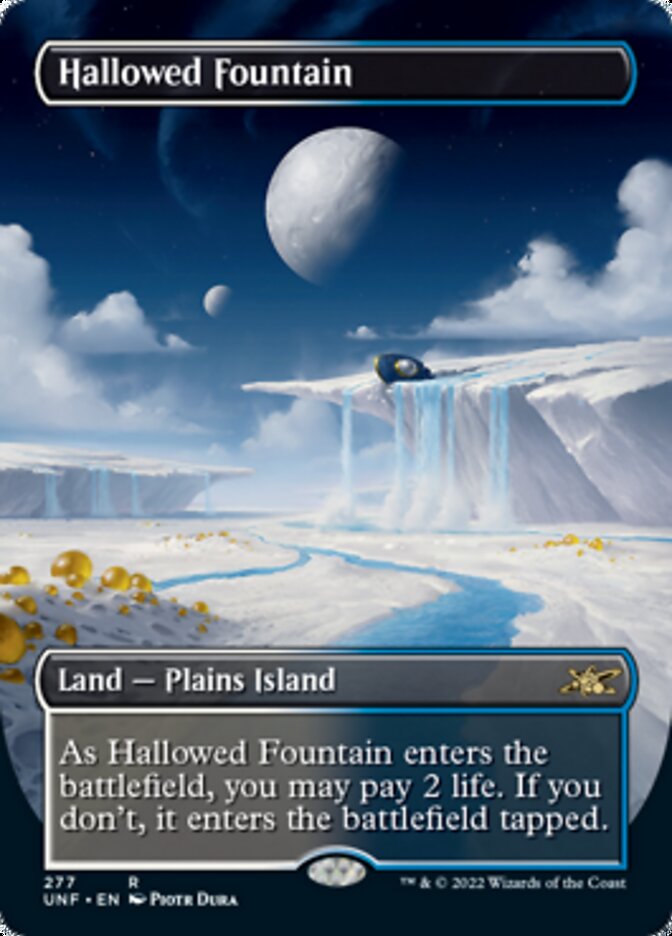 Hallowed Fountain (Borderless) [Unfinity] | Good Games Cannington