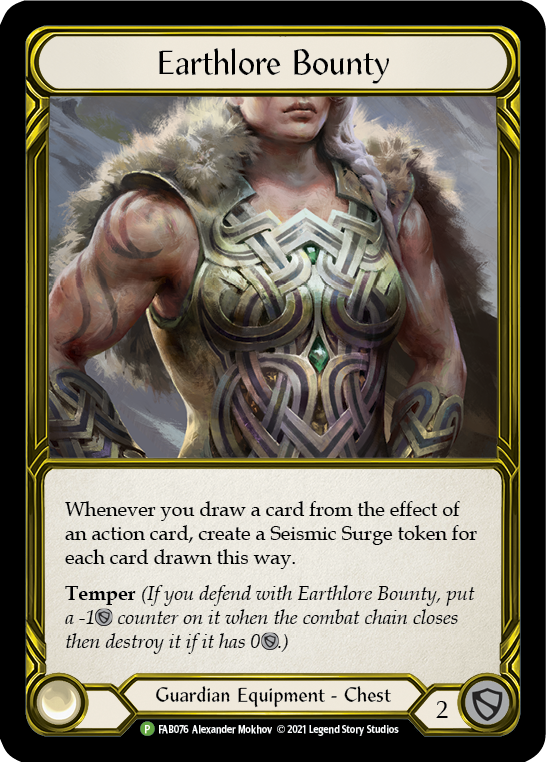 Earthlore Bounty (Golden) [FAB076] (Promo)  Cold Foil | Good Games Cannington