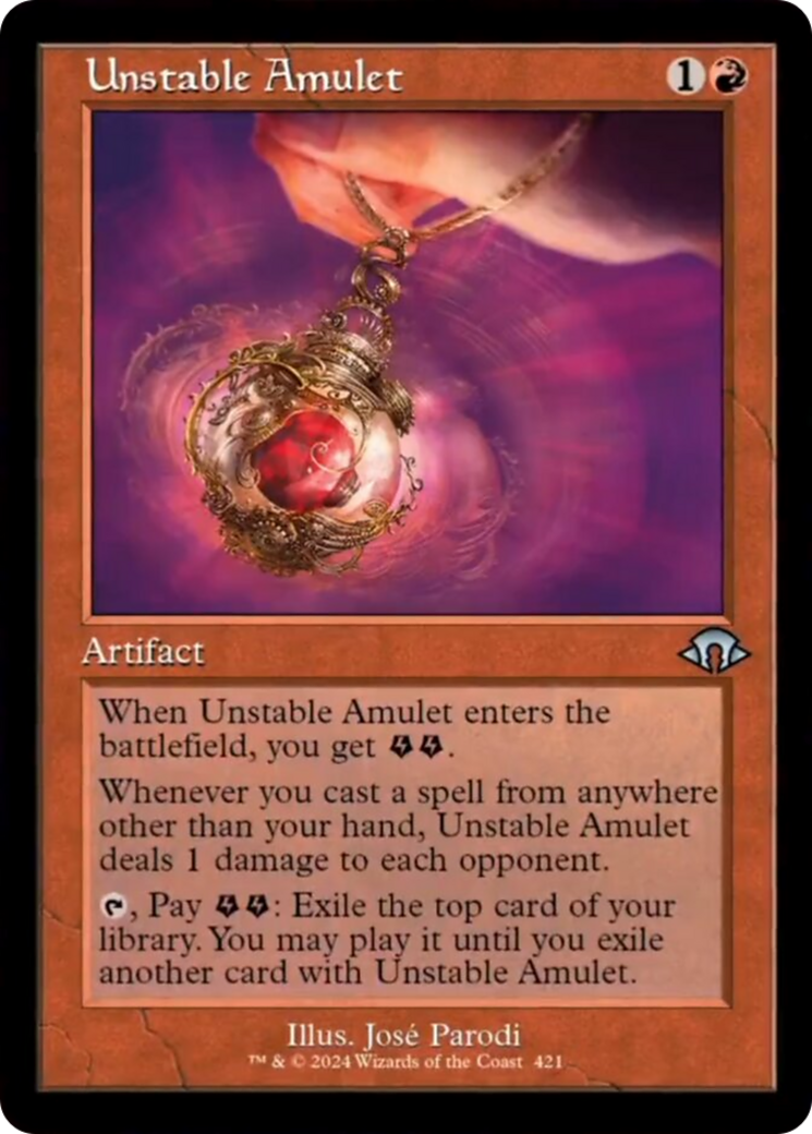 Unstable Amulet (Retro) [Modern Horizons 3] | Good Games Cannington