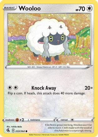 Wooloo (222/264) (Cosmos Holo) [Sword & Shield: Fusion Strike] | Good Games Cannington