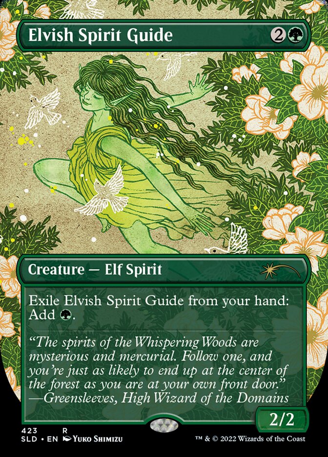 Elvish Spirit Guide (Borderless) [Secret Lair Drop Series] | Good Games Cannington