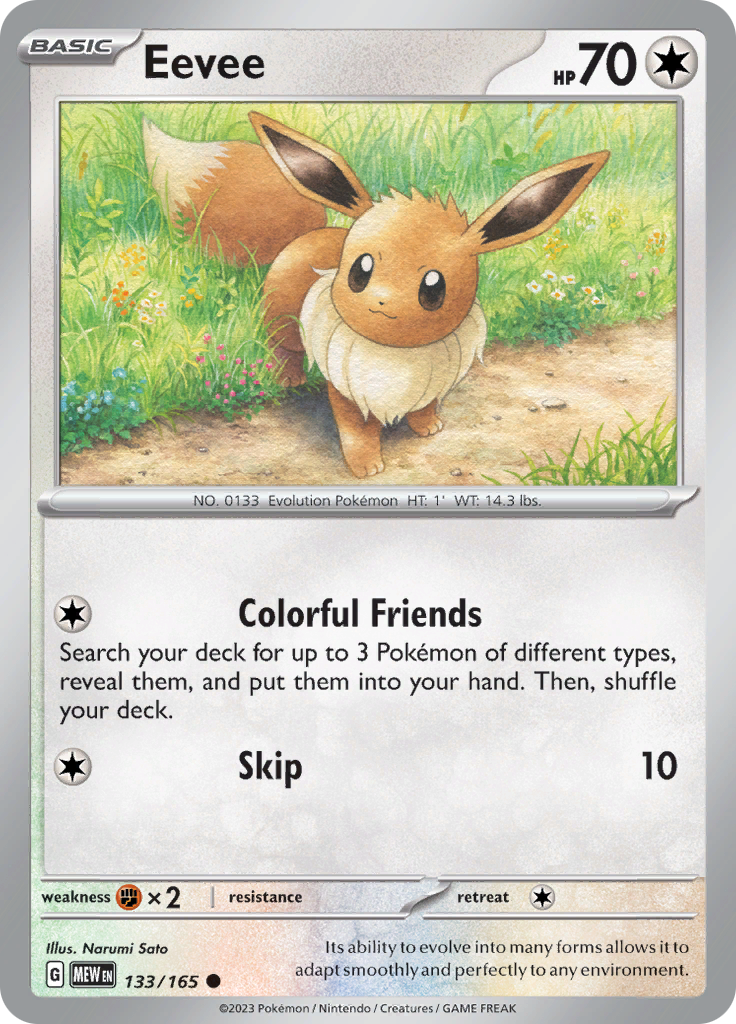 Eevee (133/165) [Scarlet & Violet 151] | Good Games Cannington