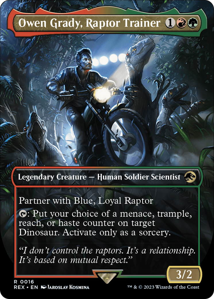 Owen Grady, Raptor Trainer (Borderless) [Jurassic World Collection] | Good Games Cannington