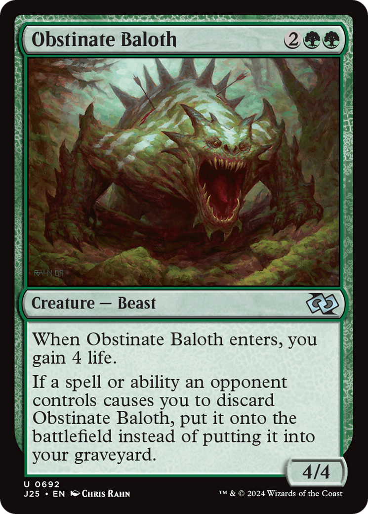 Obstinate Baloth [Foundations Jumpstart] | Good Games Cannington