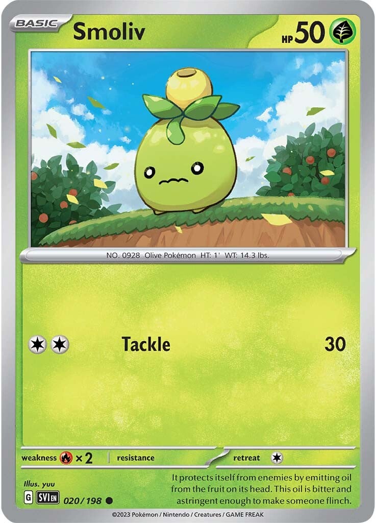 Smoliv (020/198) [Scarlet & Violet: Base Set] | Good Games Cannington