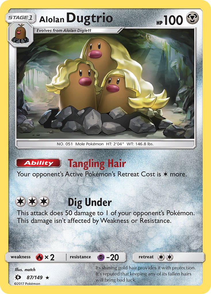 Alolan Dugtrio (87/149) (Cosmos Holo) (Blister Exclusive) [Sun & Moon: Base Set] | Good Games Cannington