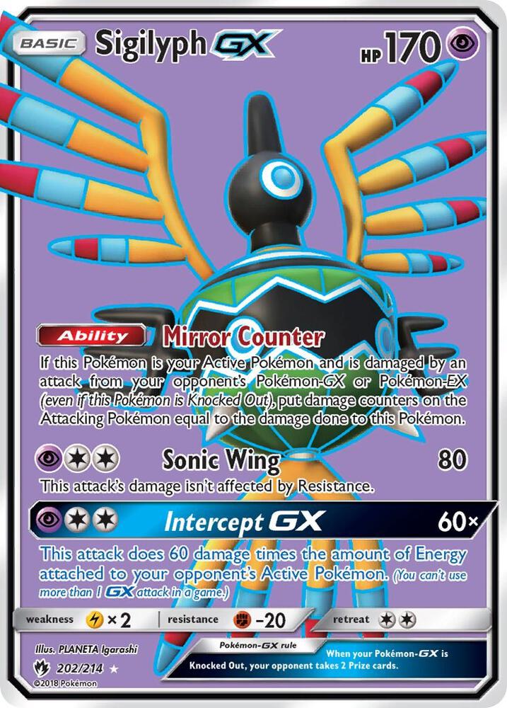 Sigilyph GX Full Art 202/214 (SM - Lost Thunder)  - Holofoil | Good Games Cannington
