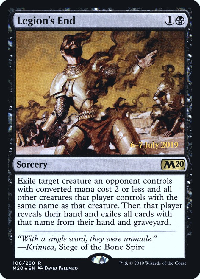 Legion's End [Core Set 2020 Prerelease Promos] | Good Games Cannington