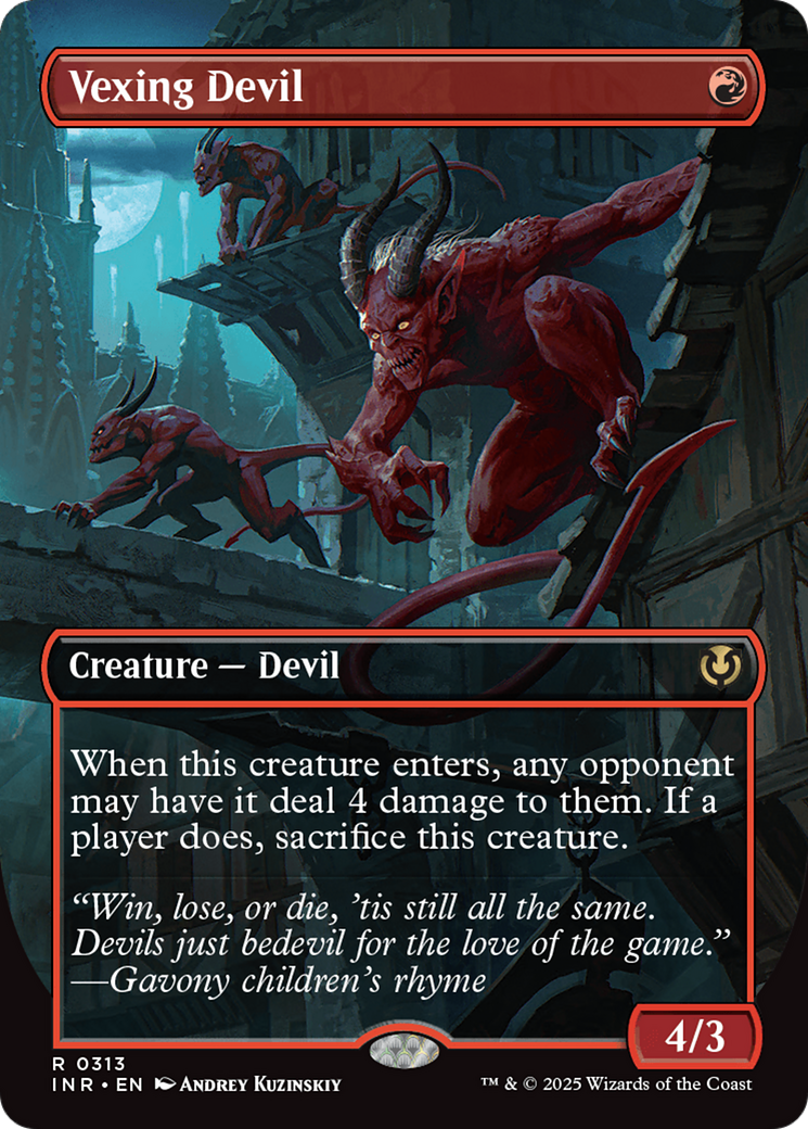 Vexing Devil (Borderless) [Innistrad Remastered] | Good Games Cannington