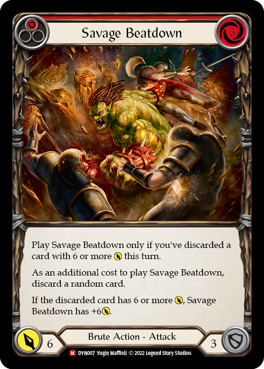 Savage Beatdown [DYN007] (Dynasty)  Rainbow Foil | Good Games Cannington