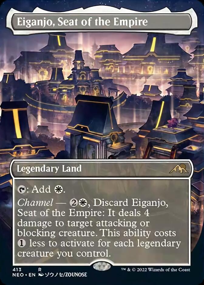 Eiganjo, Seat of the Empire (Borderless Alternate Art) [Kamigawa: Neon Dynasty] | Good Games Cannington