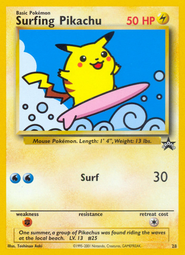 Surfing Pikachu (28) [Wizards of the Coast: Black Star Promos] | Good Games Cannington