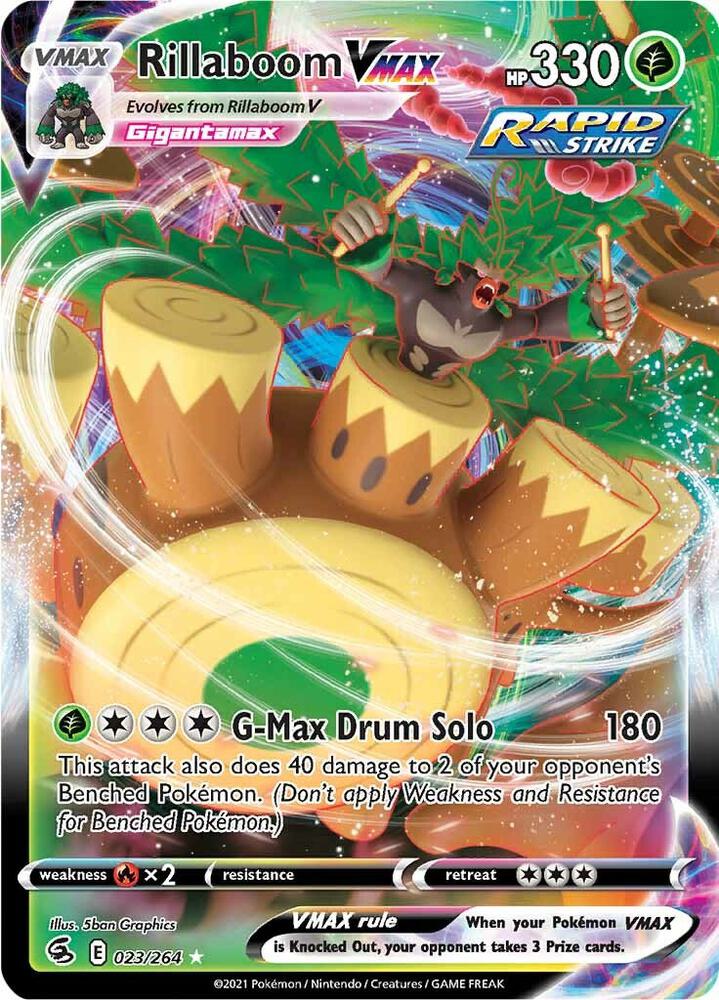 Rillaboom VMAX 023/264 (SWSH08: Fusion Strike)  - Holofoil | Good Games Cannington