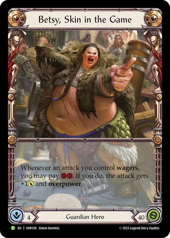Betsy, Skin in the Game (Rainbow Foil) [HER109] (Promo)  Rainbow Foil | Good Games Cannington