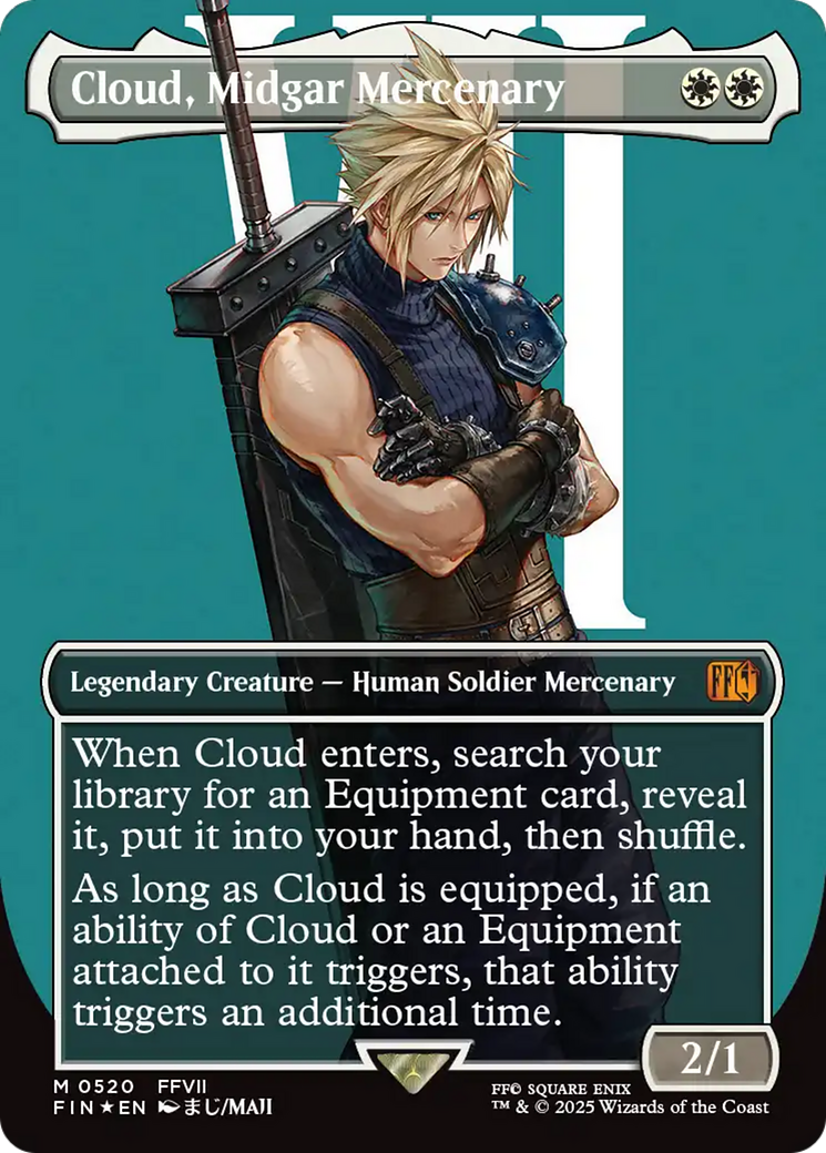 Cloud, Midgar Mercenary (Borderless) (Surge Foil) [FINAL FANTASY] | Good Games Cannington