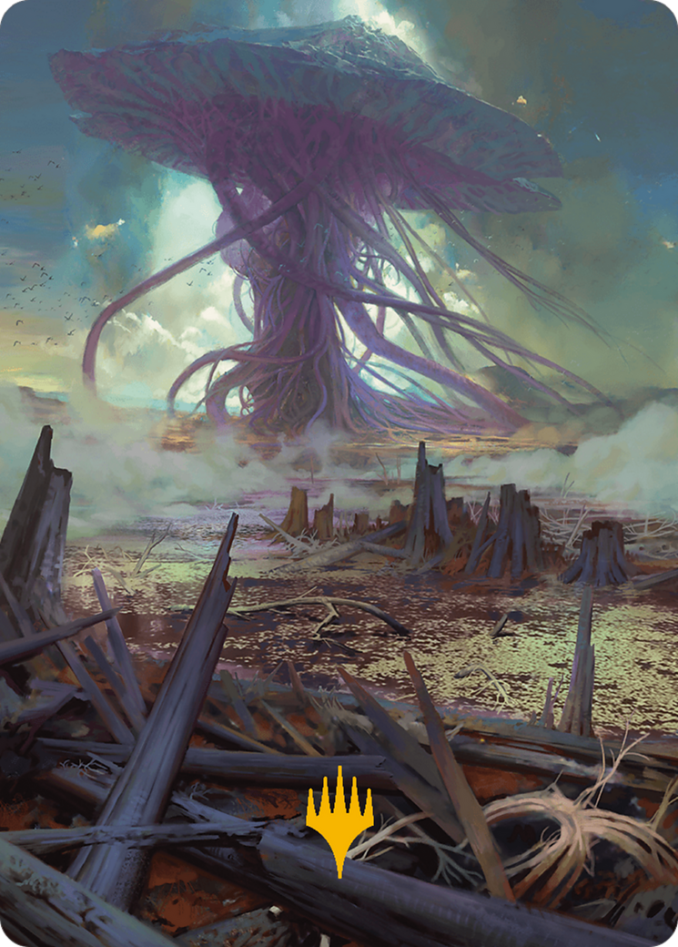 Swamp Art Card (Gold-Stamped Planeswalker Symbol) [Modern Horizons 3 Art Series] | Good Games Cannington
