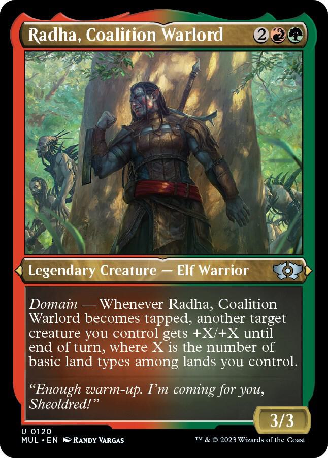 Radha, Coalition Warlord 120/65 (March of the Machine: Multiverse Legends)  - Etched Foil | Good Games Cannington