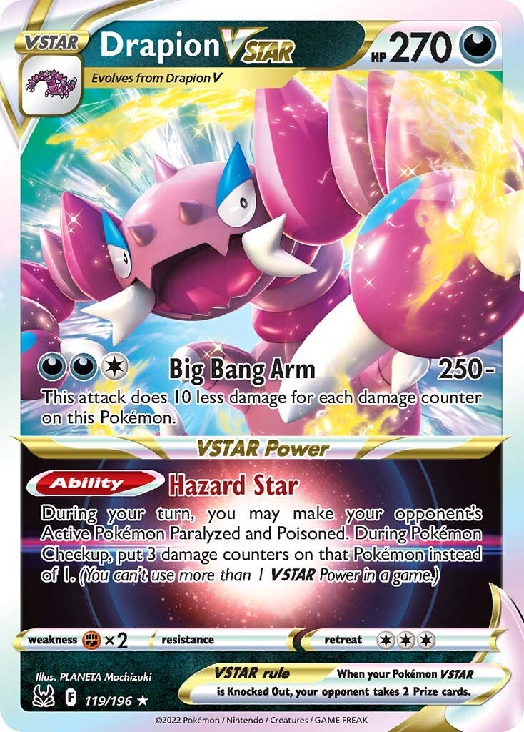 Drapion VSTAR (119/196) [Sword & Shield: Lost Origin] | Good Games Cannington