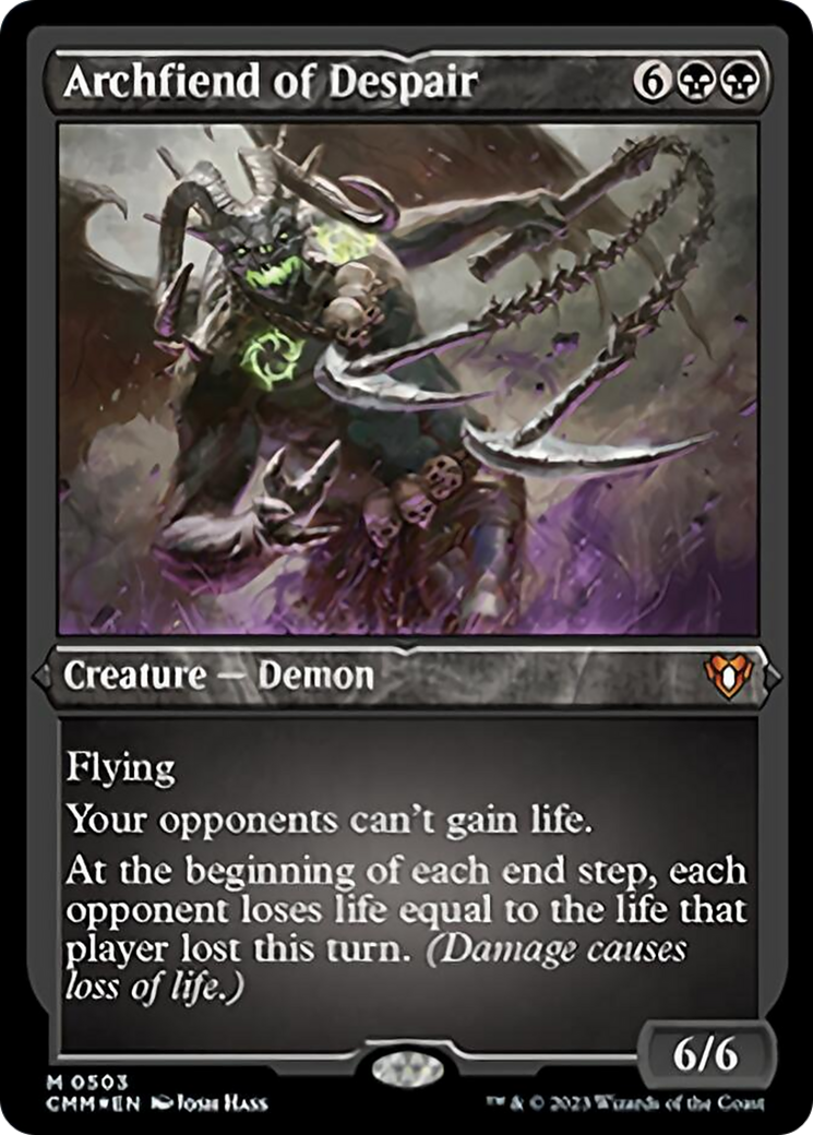 Archfiend of Despair (Foil Etched) [Commander Masters] | Good Games Cannington