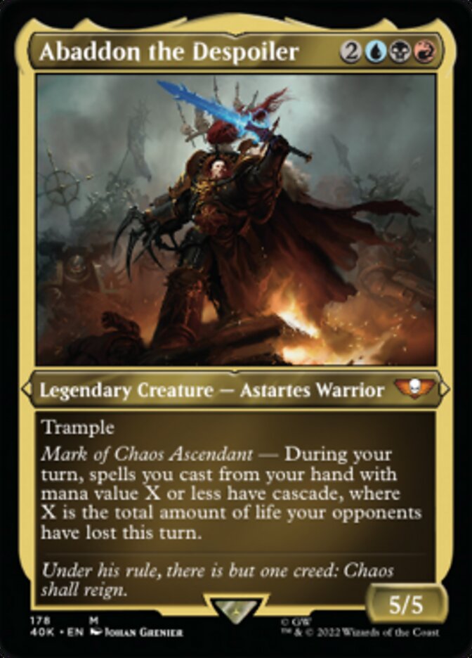 Abaddon the Despoiler (Display Commander) (Surge Foil) [Warhammer 40,000] | Good Games Cannington