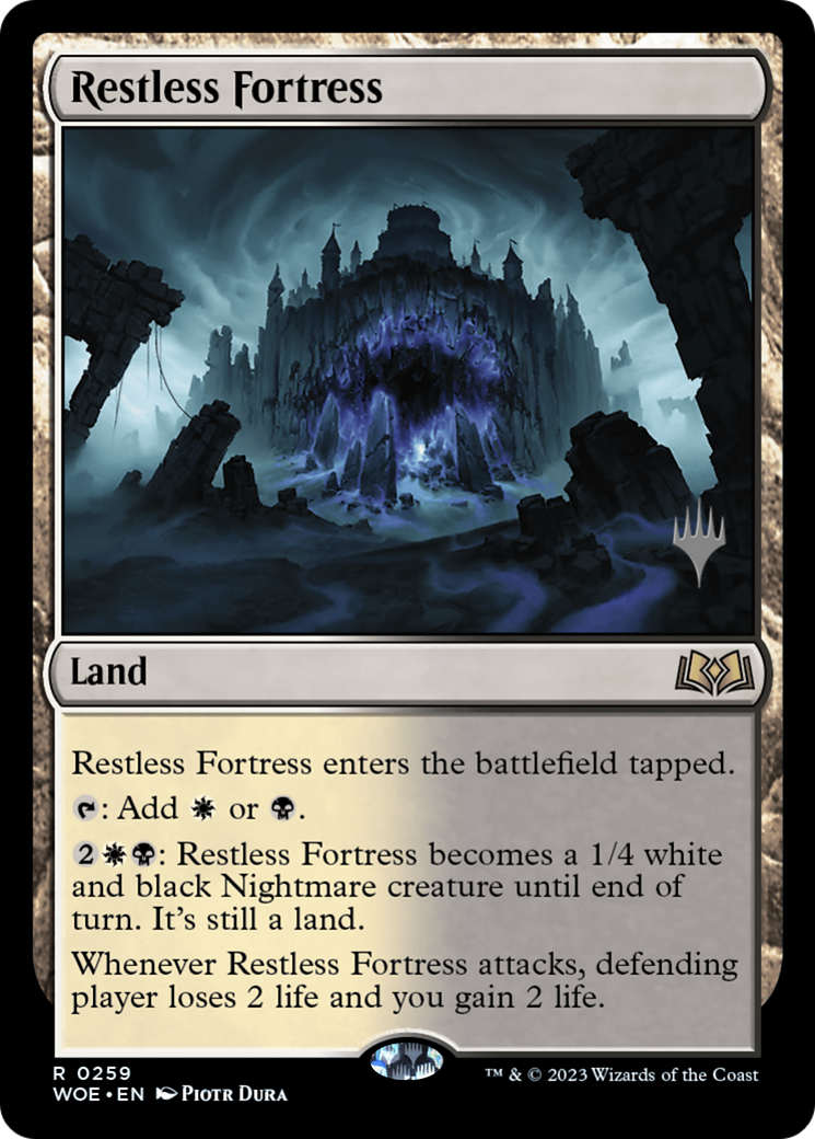 Restless Fortress (Promo Pack) [Wilds of Eldraine Promos] | Good Games Cannington