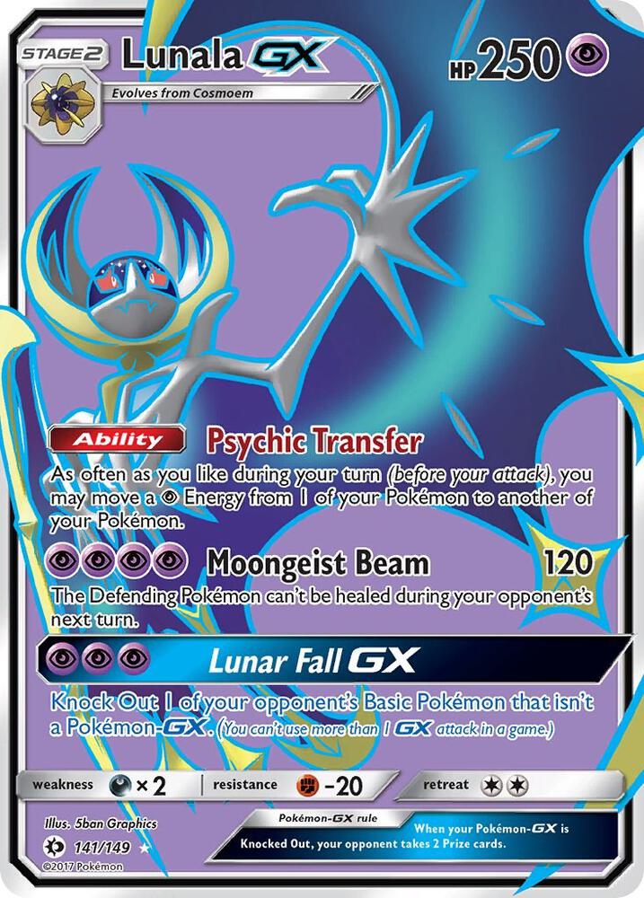 Lunala GX Full Art 141/149 (SM Base Set)  - Holofoil | Good Games Cannington