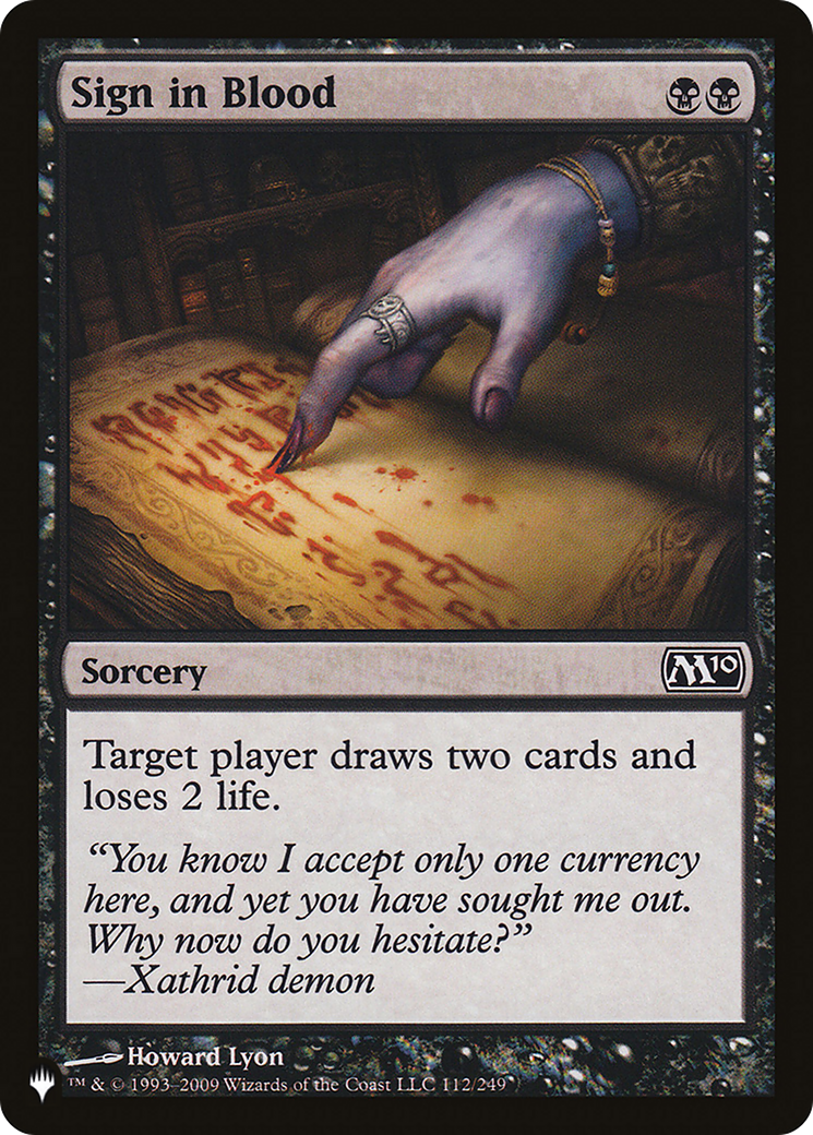 Sign in Blood (M10) [The List] | Good Games Cannington