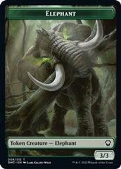 Elephant // Treasure Double-Sided Token [Dominaria United Commander Tokens] | Good Games Cannington