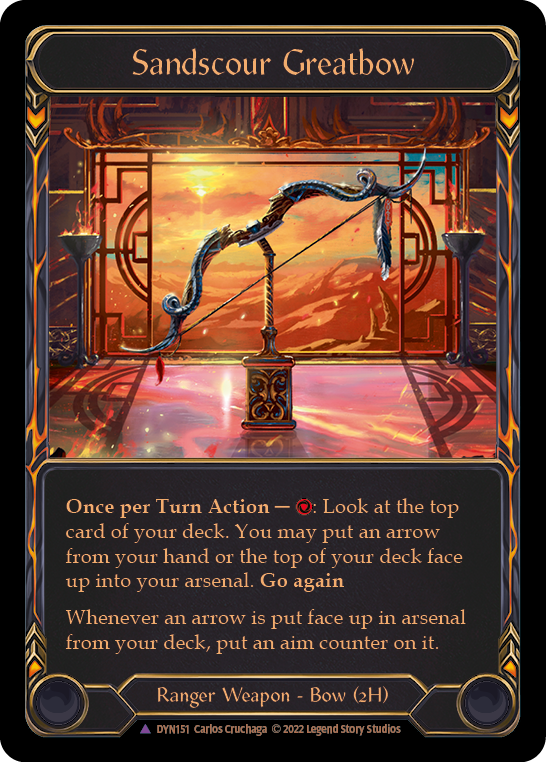 Sandscour Greatbow (Marvel) [DYN151] (Dynasty)  Cold Foil | Good Games Cannington