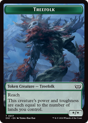 Treefolk // Spider Double-Sided Token [Duskmourn: House of Horror Commander Tokens] | Good Games Cannington