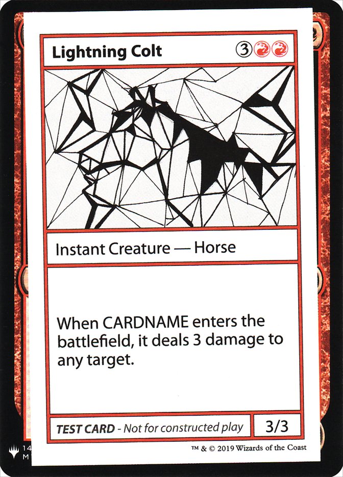 Lightning Colt [Mystery Booster Playtest Cards] | Good Games Cannington