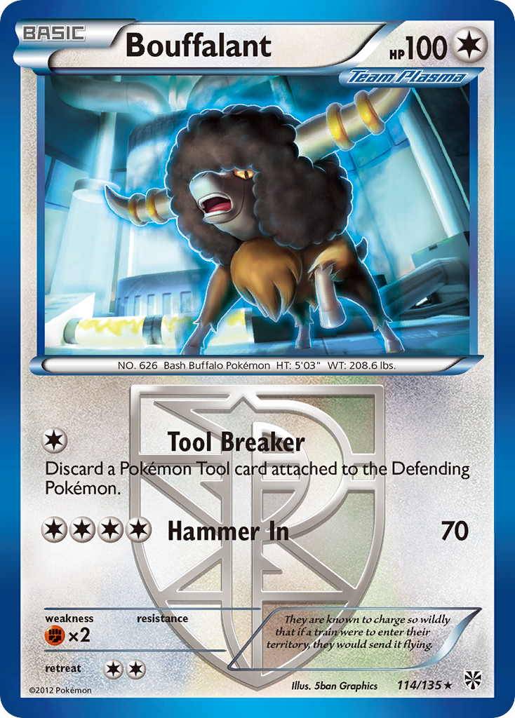 Bouffalant (114/135) [Black & White: Plasma Storm] | Good Games Cannington