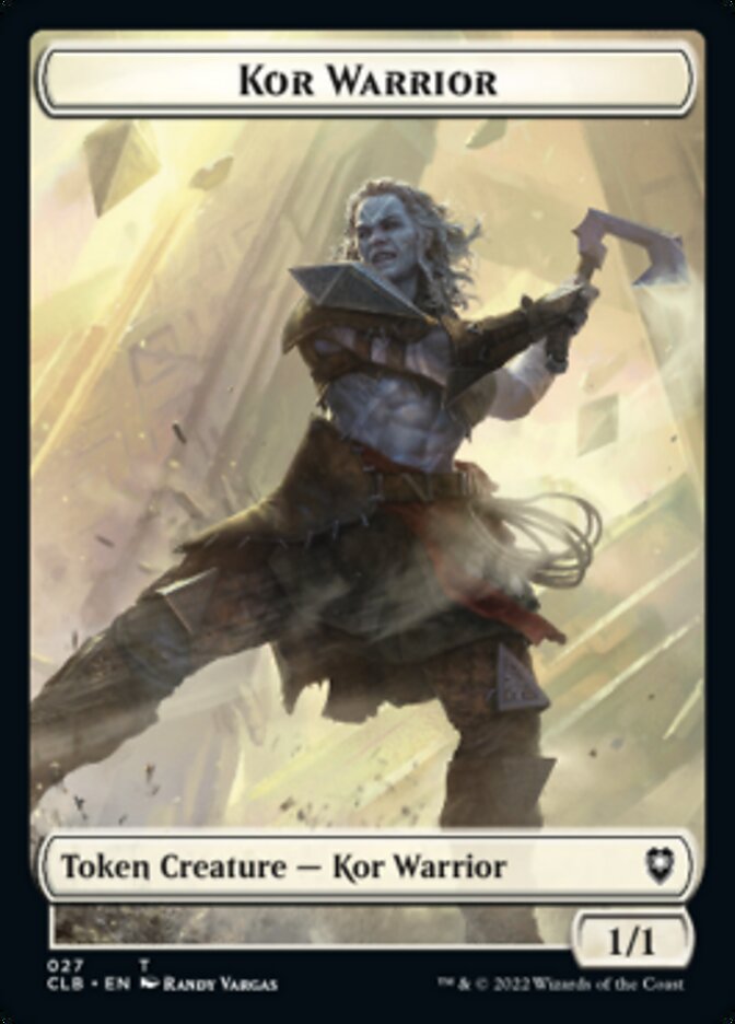 Kor Warrior // Wizard Double-Sided Token [Commander Legends: Battle for Baldur's Gate Tokens] | Good Games Cannington