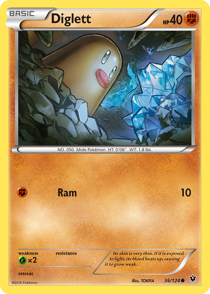 Diglett (36/124) [XY: Fates Collide] | Good Games Cannington