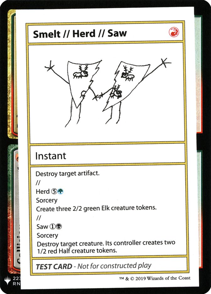 Smelt // Herd // Saw [Mystery Booster Playtest Cards] | Good Games Cannington