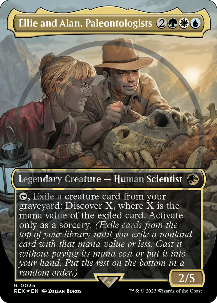 Ellie and Alan, Paleontologists (Emblem) (Borderless) [Jurassic World Collection Tokens] | Good Games Cannington