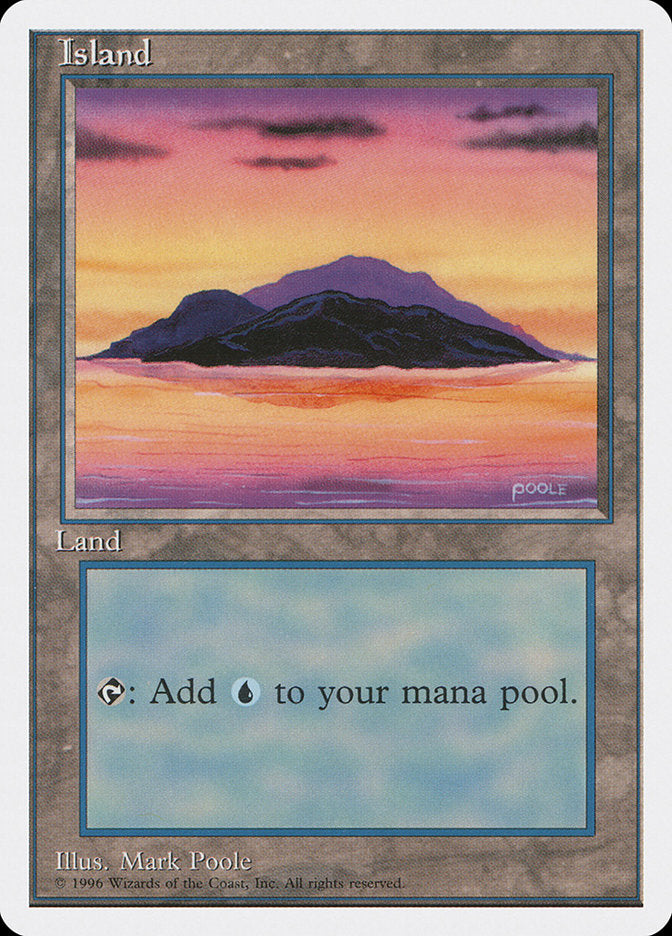Island (Dark Clouds, Signature on Bottom Right) [Introductory Two-Player Set] | Good Games Cannington