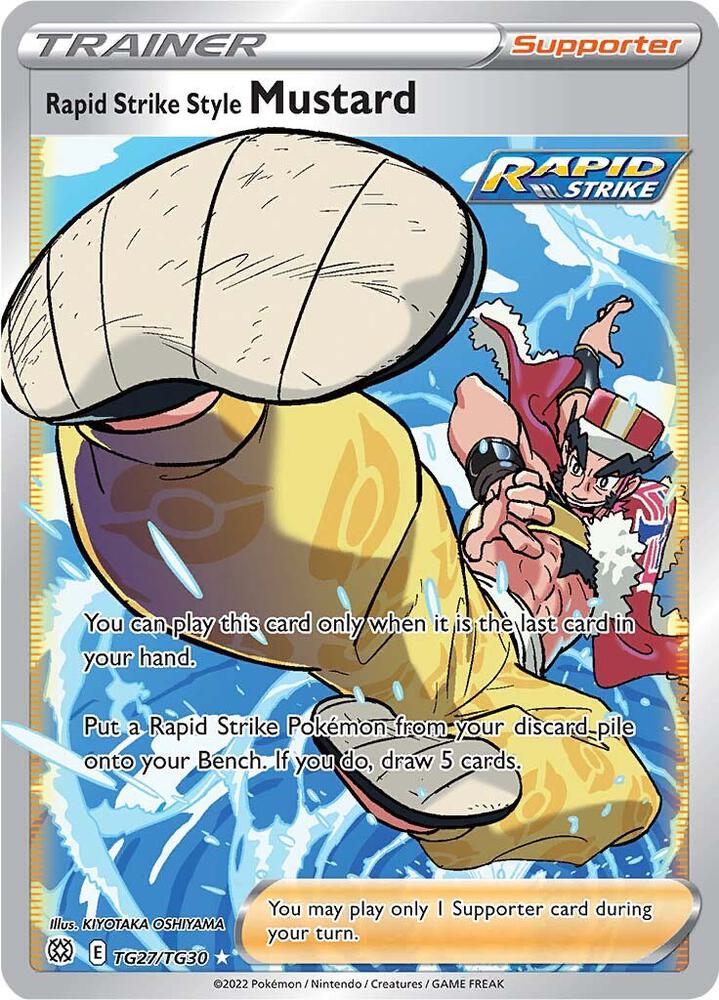 Rapid Strike Style Mustard TG27/TG30 (SWSH09: Brilliant Stars Trainer Gallery)  - Holofoil | Good Games Cannington