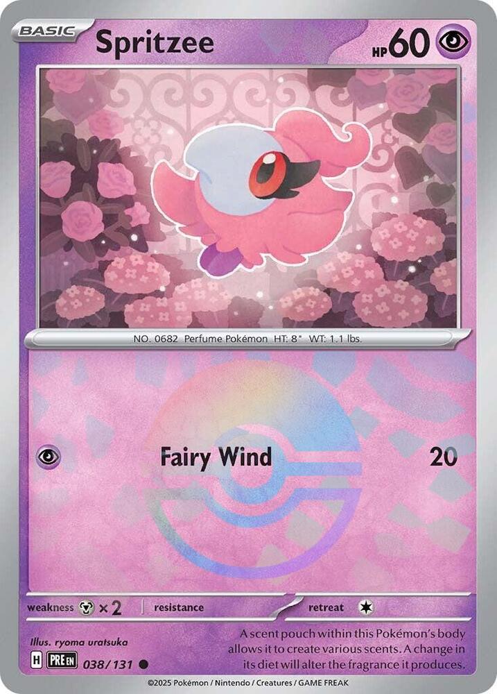 Spritzee (038/131) (Poke Ball Pattern) [Scarlet & Violet: Prismatic Evolutions] | Good Games Cannington