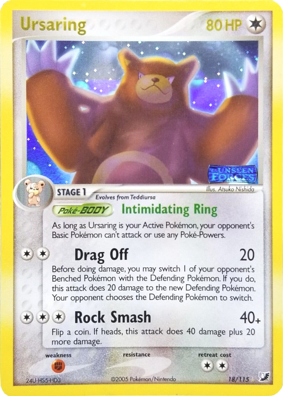 Ursaring (18/115) (Stamped) [EX: Unseen Forces] | Good Games Cannington