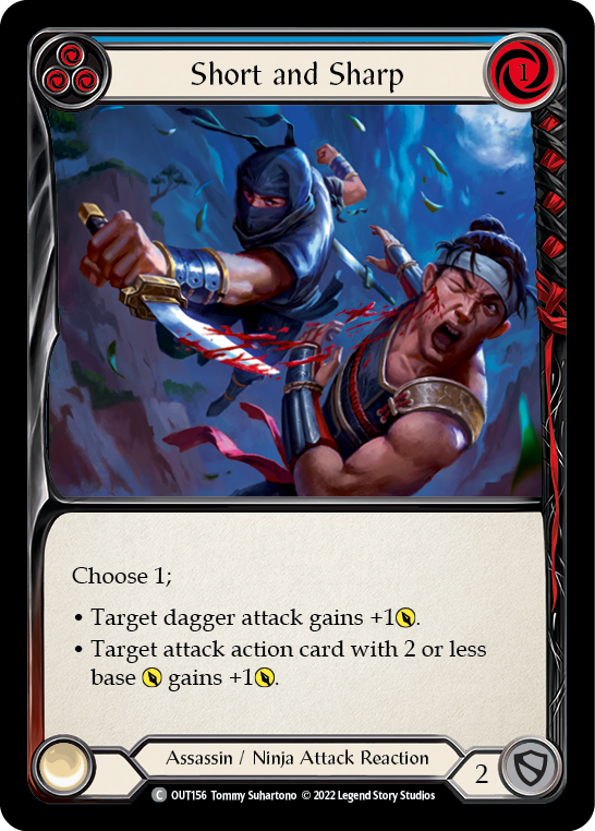 Short and Sharp (Blue) [OUT156] (Outsiders)  Rainbow Foil | Good Games Cannington